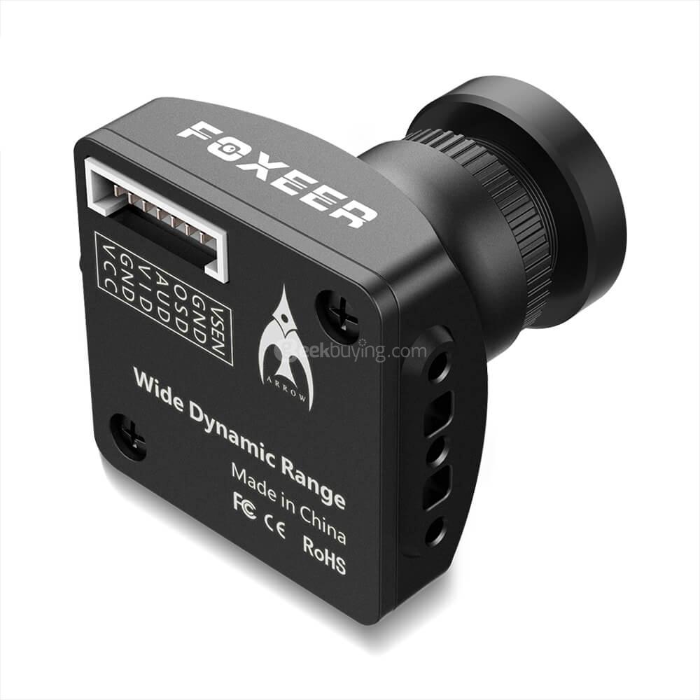 FOXEER Arrow V3 2.5mm 600TVL HAD II CCD IR Block Mini FPV Camera Built-in OSD MIC PAL - Black