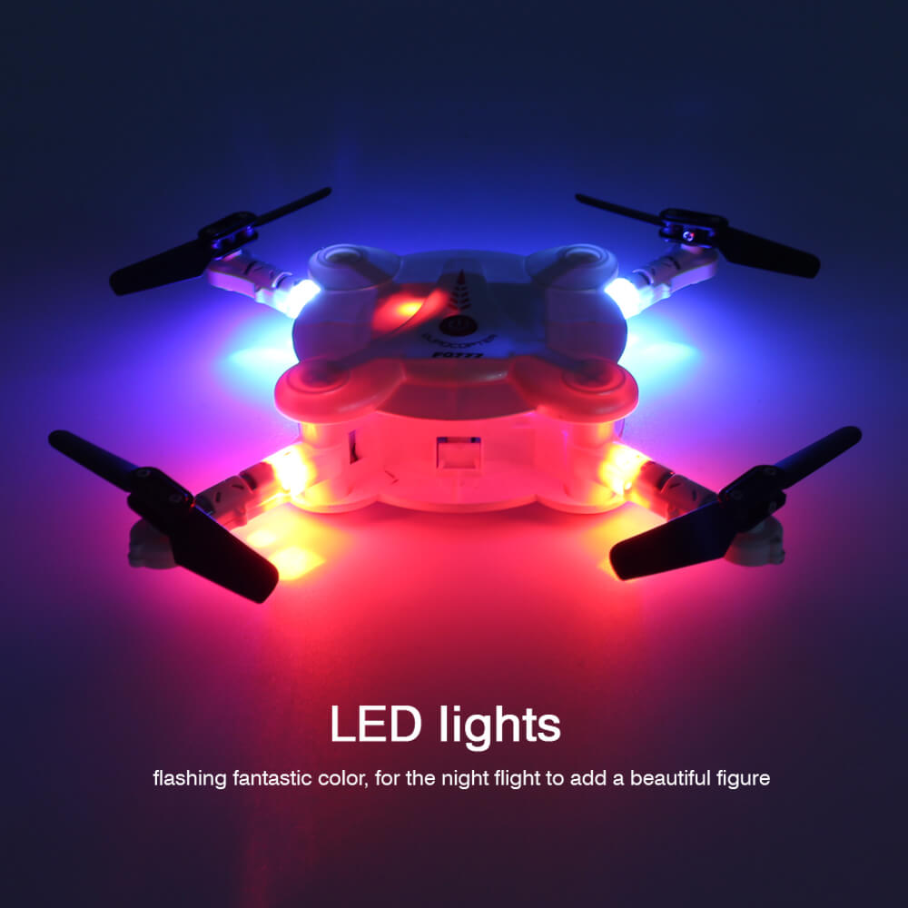 FQ777 FQ17W WIFI FPV Foldable Pocket Drone With 0.3MP Camera Altitude Hold Mode RC Quadcopter RTF - Black