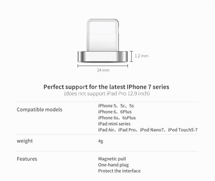 POFAN P11 Data Transmission 8Pin Lightning Magetic Transmission Charging Line Cable Data Line - Silver