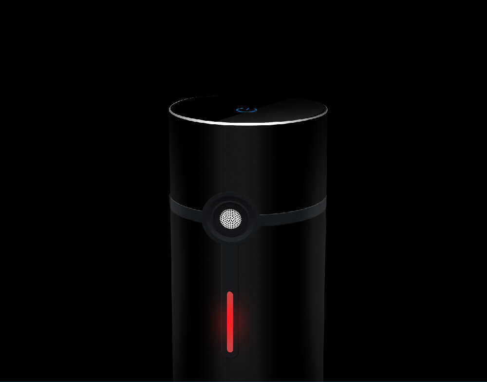 atongm KT-6830 Mini USB Sterilizing Deodorizer Live-ozone Refrigerator Air Purifier Cabinet Freshener - Rose Gold