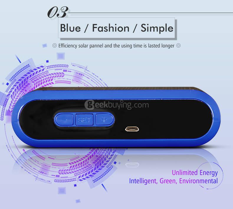 CAREUD T5WF Solar TPMS Tire Pressure Monitoring System USB Interface with Four Outer Sensors - Blue