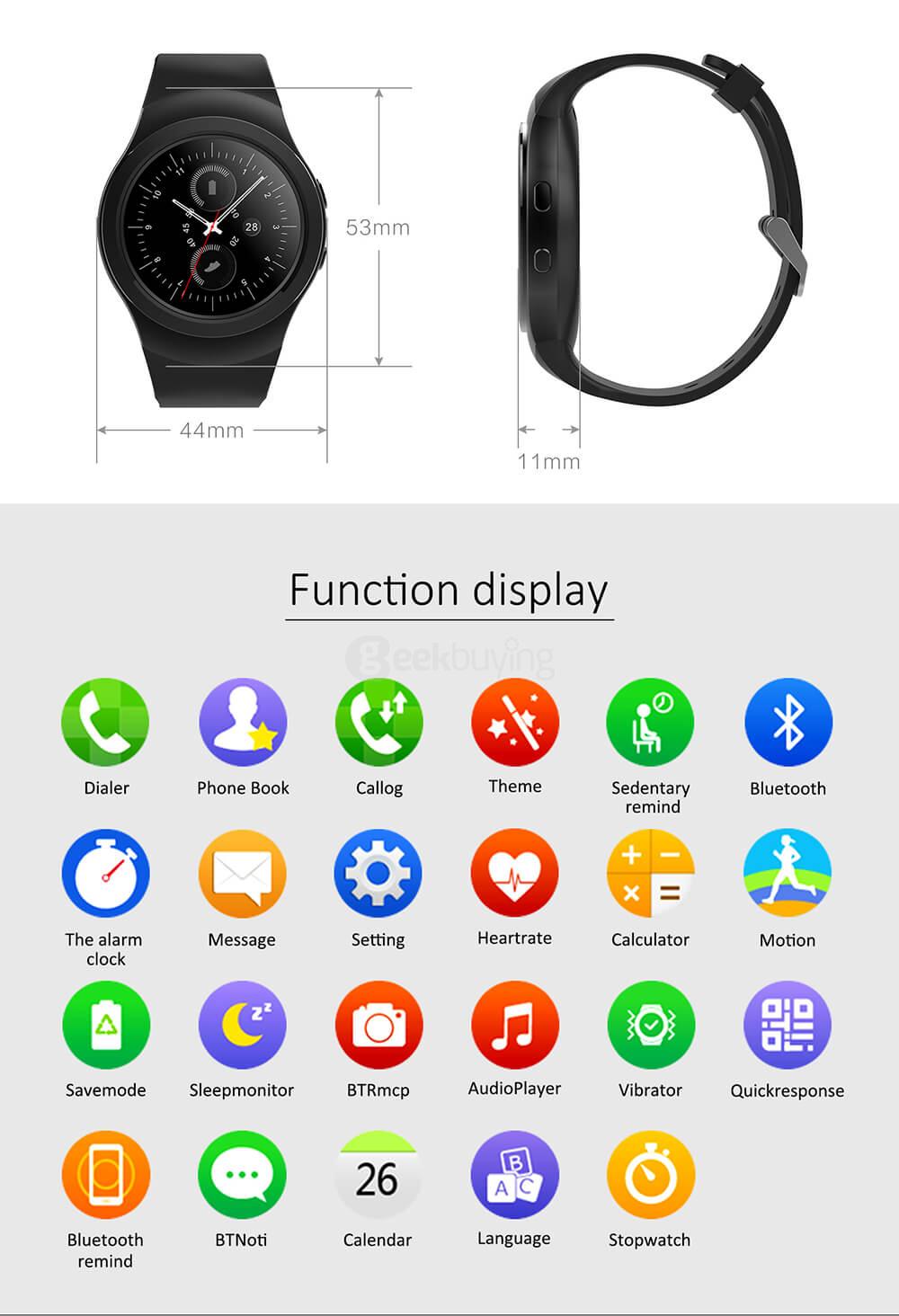 NO.1 G3+ Smart Watch MTK2502 Dynamic Heart Rate Monitor Pedometer Anti-lost Remote Camera Siri SMS Call Reminder Bluetooth - Silver