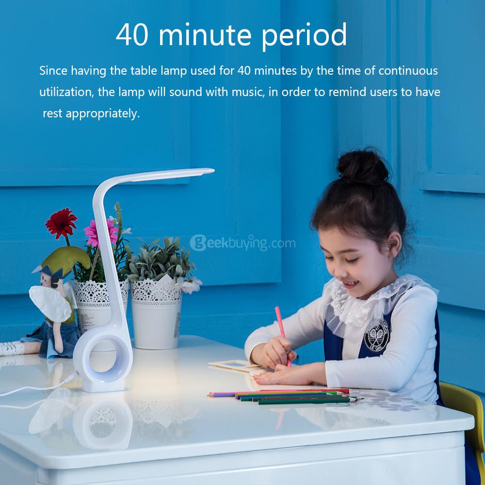 TOVIN T01-20 Smart LED Desk Lamp Eye Protection Auto Adjust Brightness Sitting Posture Correct Auto Timing Touch Control Night Light for Children - White