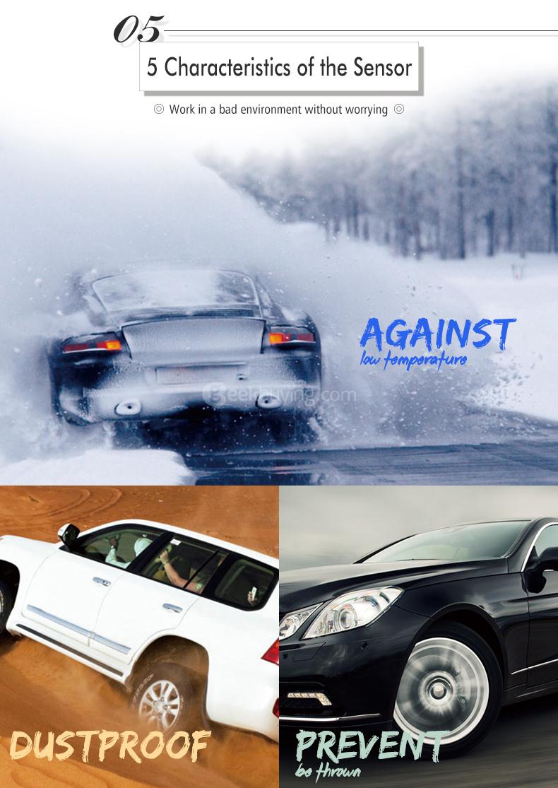 CAREUD T5WF Solar TPMS Tire Pressure Monitoring System USB Interface with Four Outer Sensors - Blue