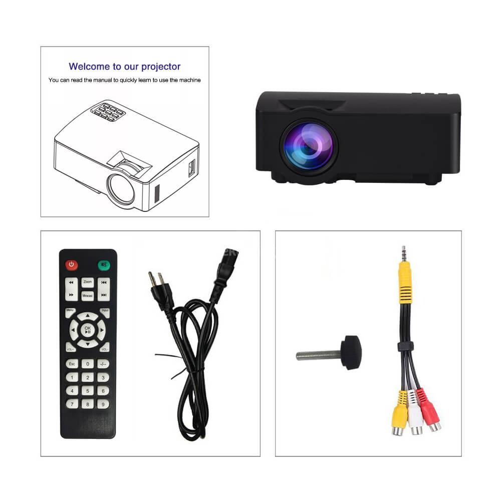 EJIALE A8 150 Lumens 1080P Smart Projector US Plug - Black