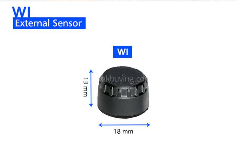 CAREUD T5WF Solar TPMS Tire Pressure Monitoring System USB Interface with Four Outer Sensors - Blue