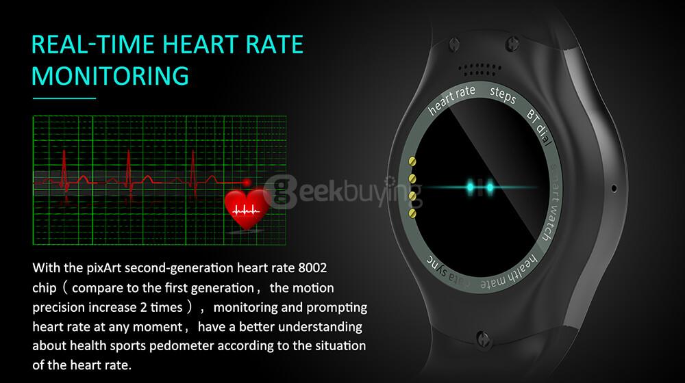NO.1 G3+ Smart Watch MTK2502 Dynamic Heart Rate Monitor Pedometer Anti-lost Remote Camera Siri SMS Call Reminder Bluetooth - Silver