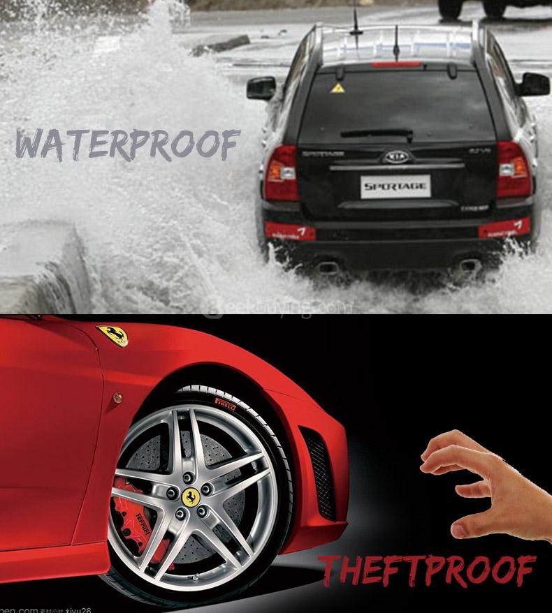 CAREUD T5WF Solar TPMS Tire Pressure Monitoring System USB Interface with Four Outer Sensors - Blue