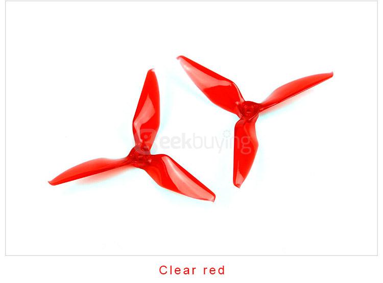 10 Pairs Kingkong 5051 5x5.1 Inch 3-Blade Single Color CW CCW Propeller for Racing Quadcopter - Yellow