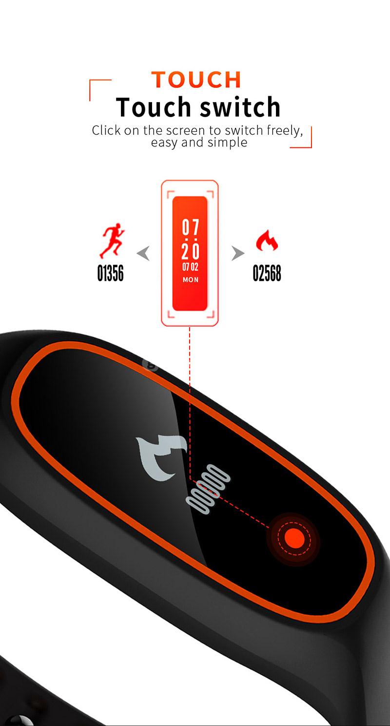 DB01 Smart Bracelet IP68 Waterproof Pedometer Blood Pressure Call Reminder Bluetooth Sports Compatible with Androis iOS - Blue