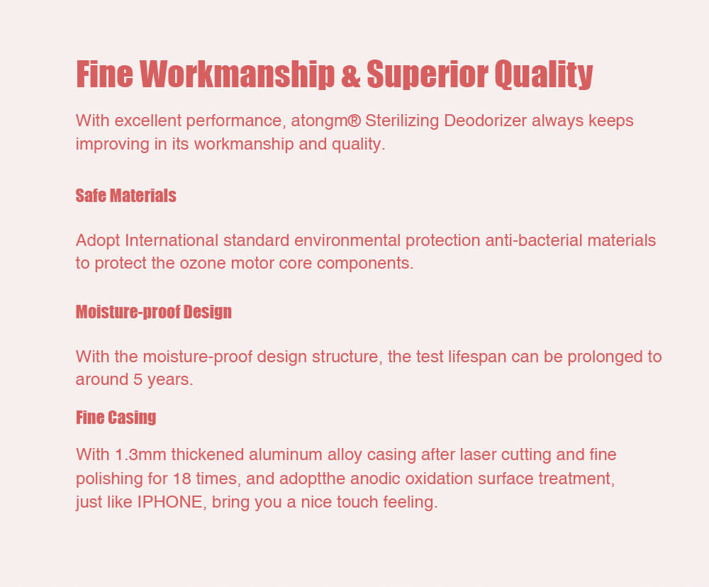 atongm KT-6830 Mini USB Sterilizing Deodorizer Live-ozone Refrigerator Air Purifier Cabinet Freshener - Rose Gold