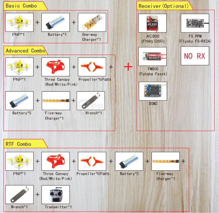 KINGKONG Tiny 7 75mm Micro FPV Racing Quadcopter with 800TVL CMOS Camera Micro F3 Brush Flight Controller PNP - Basic Combo Version