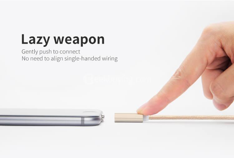 POFAN P11 Data Transmission 8Pin Lightning Magetic Transmission Charging Line Cable Data Line - Silver