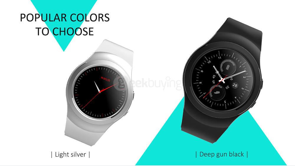 NO.1 G3+ Smart Watch MTK2502 Dynamic Heart Rate Monitor Pedometer Anti-lost Remote Camera Siri SMS Call Reminder Bluetooth - Silver