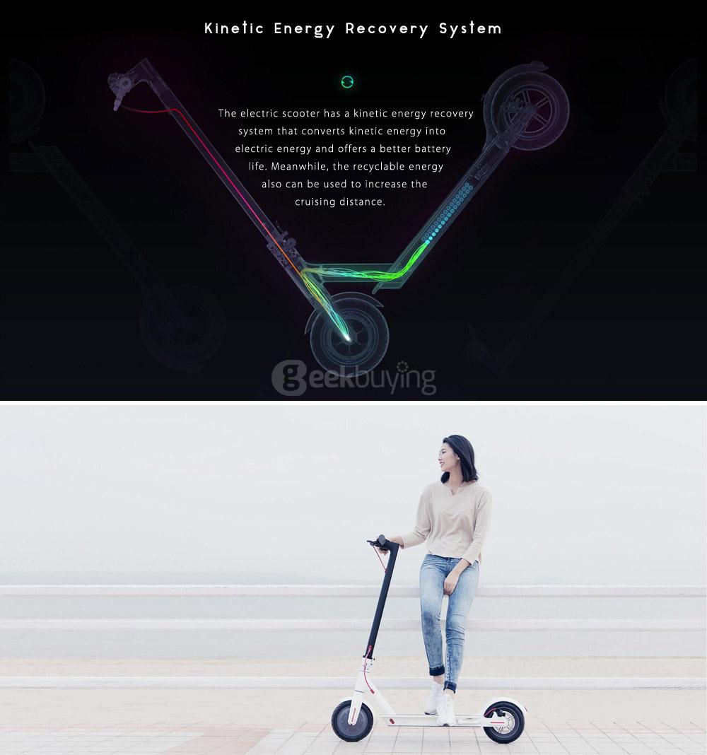 Original Xiaomi M365 Folding Electric Scooter IP54 Intelligent BMS Dual Braking System Aluminum Alloy Body Two Wheels Electric Scooter - Black