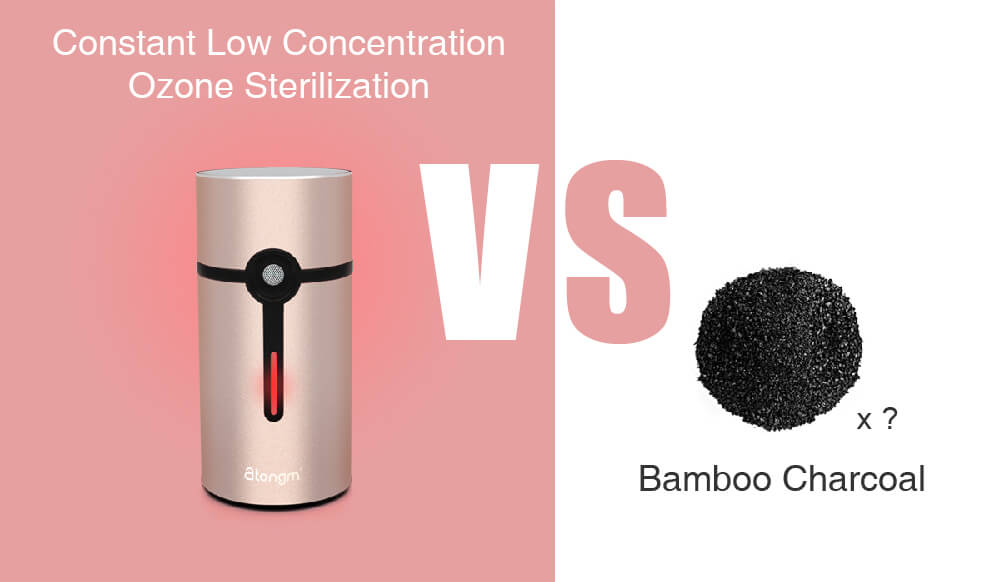 atongm KT-6830 Mini USB Sterilizing Deodorizer Live-ozone Refrigerator Air Purifier Cabinet Freshener - Rose Gold