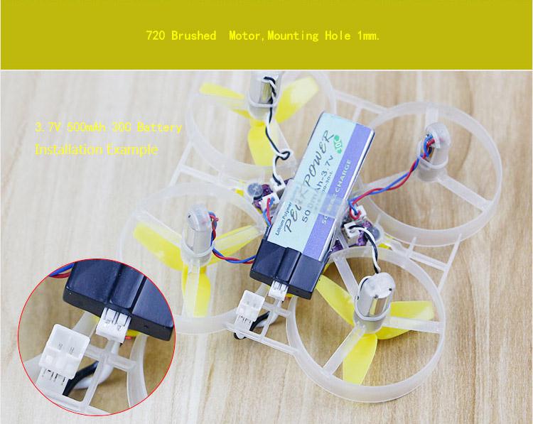 KINGKONG Tiny 7 75mm Micro FPV Racing Quadcopter with 800TVL CMOS Camera Micro F3 Brush Flight Controller PNP - Basic Combo Version