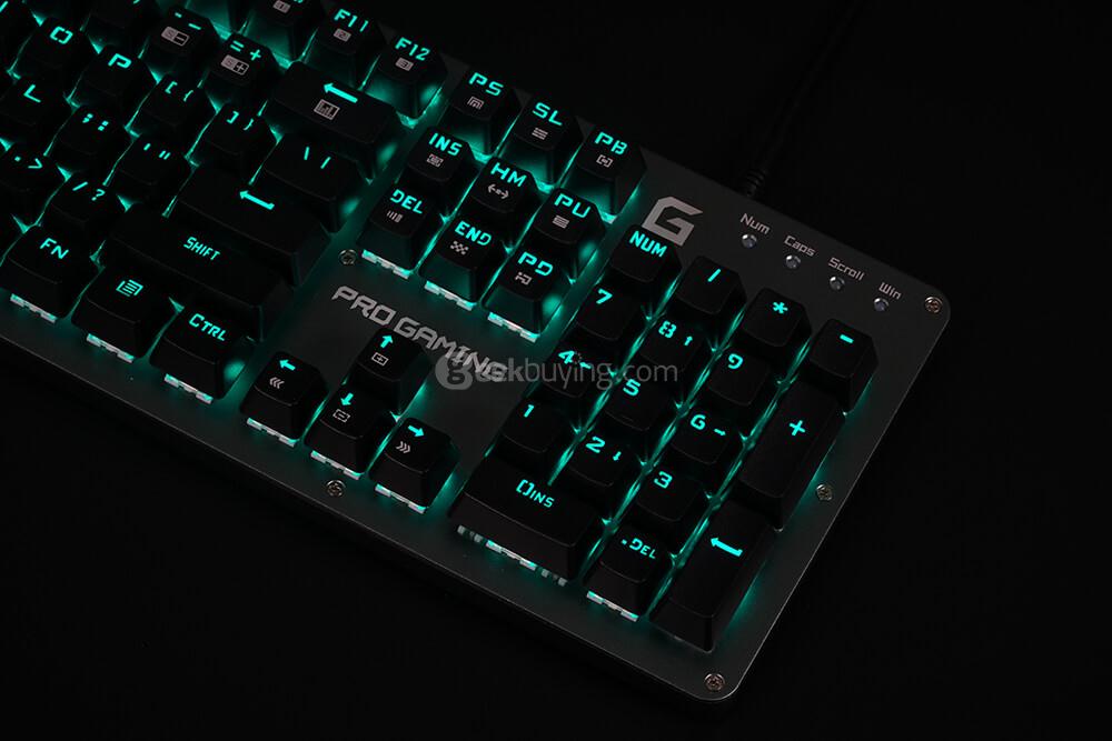 Full RGB Backlit 104 Keys Mechanical Keyboard Blue Switch USB Wired Anti-ghosting - Black