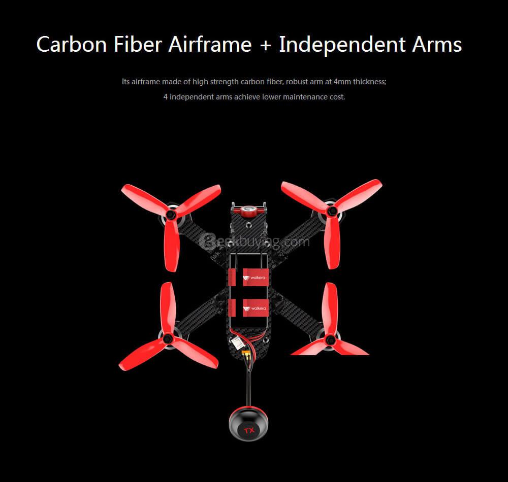 Walkera Furious 215 215mm HD w/600TVL FOV 130 Degree Camera 5.8G 40CH Transmission With LED Light Racing Drone - RTF