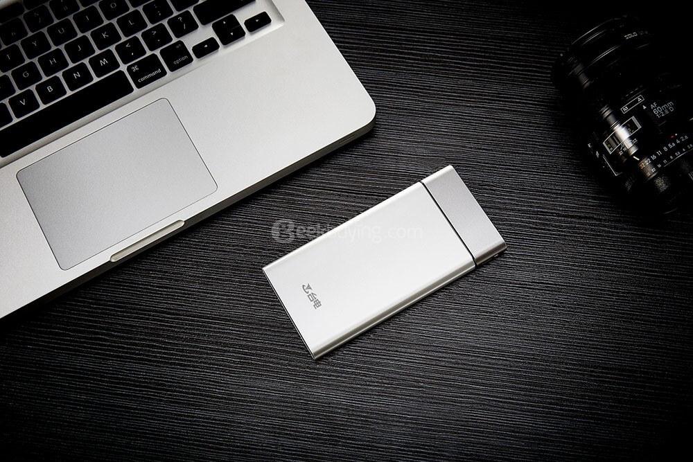Original Teclast T100UC-S 10000mAh Power Bank 8 Pin and Micro USB Dual Input Intelligent Digital Display - Silver