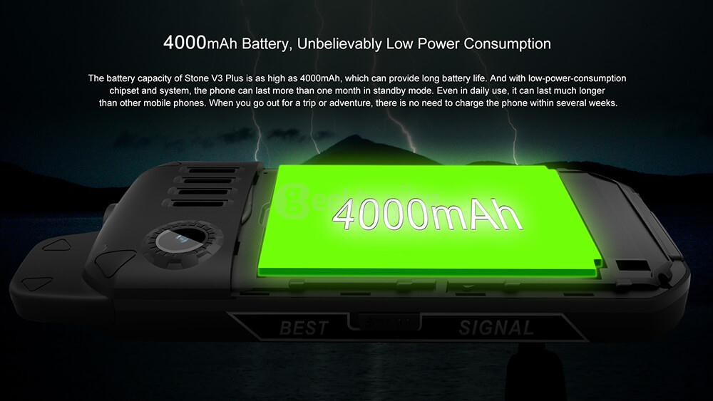 VKworld Stone V3 Plus IP54 Waterproof Phone 2.4 Inch Daily Dustproof ShatterProof 4000Mah Long Standby Speaker LED Lights - Orange