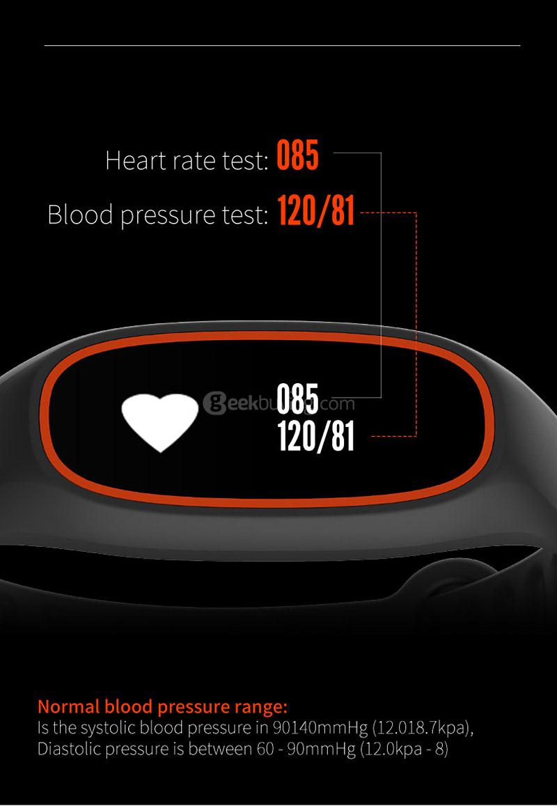 DB01 Smart Bracelet IP68 Waterproof Pedometer Blood Pressure Call Reminder Bluetooth Sports Compatible with Androis iOS - Blue