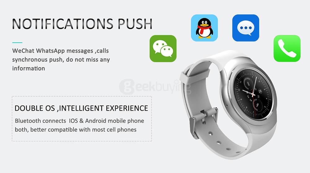 NO.1 G3+ Smart Watch MTK2502 Dynamic Heart Rate Monitor Pedometer Anti-lost Remote Camera Siri SMS Call Reminder Bluetooth - Silver