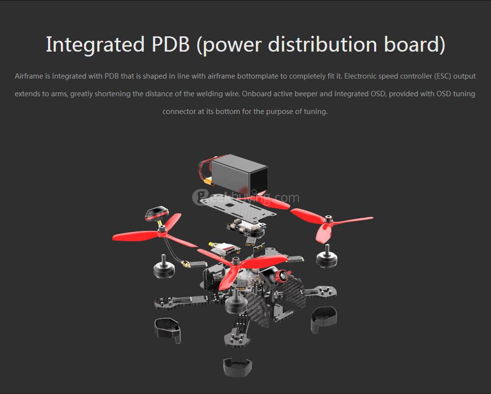 Walkera Furious 215 215mm HD w/600TVL FOV 130 Degree Camera 5.8G 40CH Transmission With LED Light Racing Drone - RTF