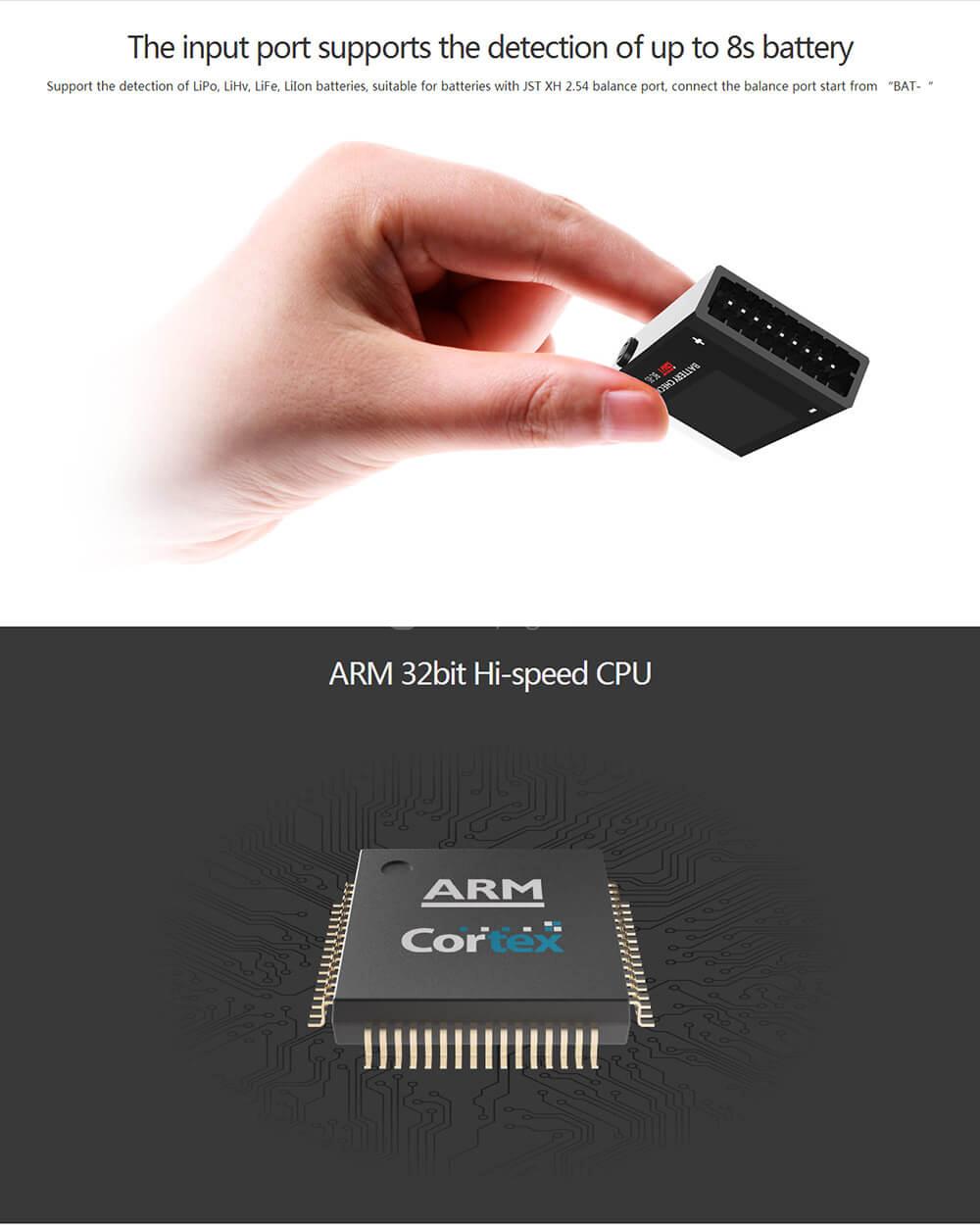 ISDT BC-8S Battery Checker with Two 85dB Buzzer for LiPo LiHv LiFe LiIon Batteries