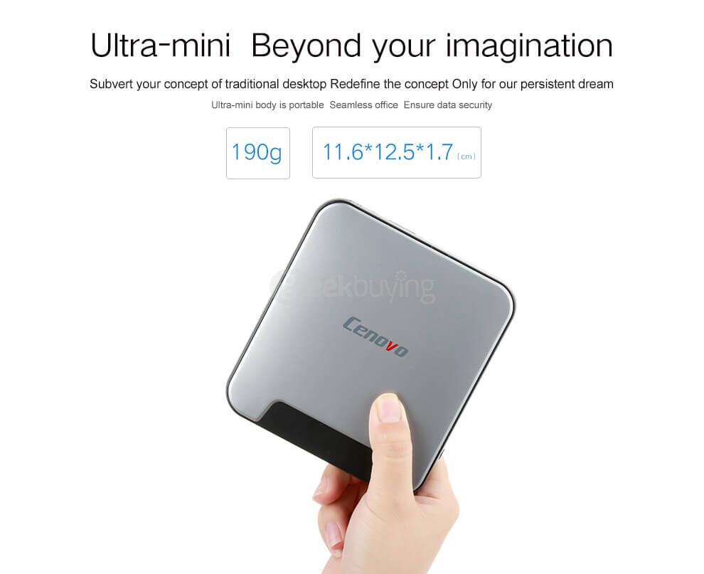 Cenovo MINI PC Intel Cherry Trail Z8350 Smart Mini PC Windows 10 4G/64G 2.4G WiFi LAN HDMI 1080P OTG