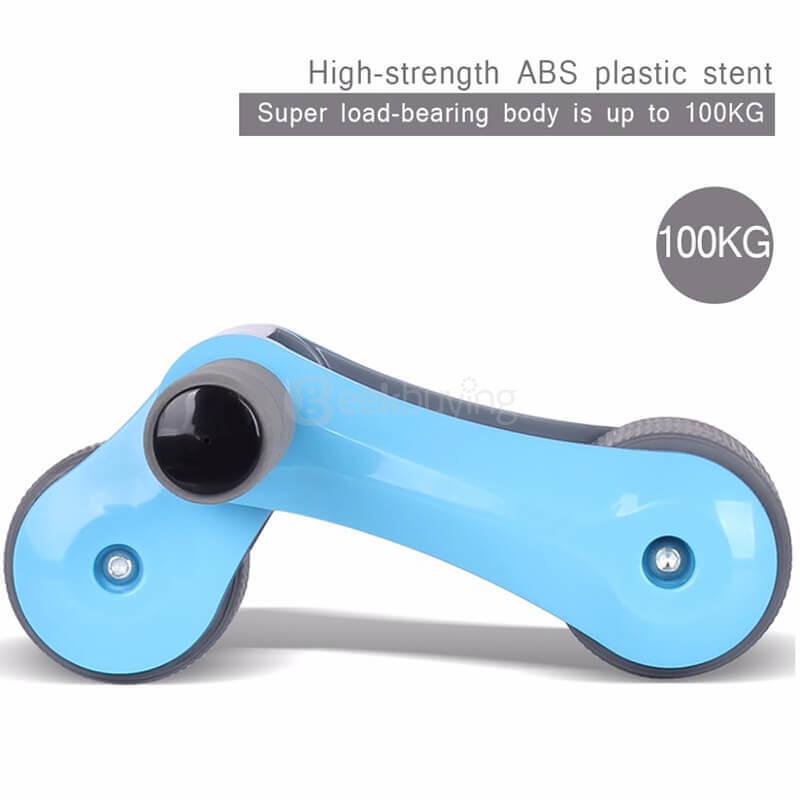 Blascool MD-ABRW-B Foldable Mute AB Roller Double Wheels Abdominal Waist Slimming Indoor Exercise Equipment for Strength