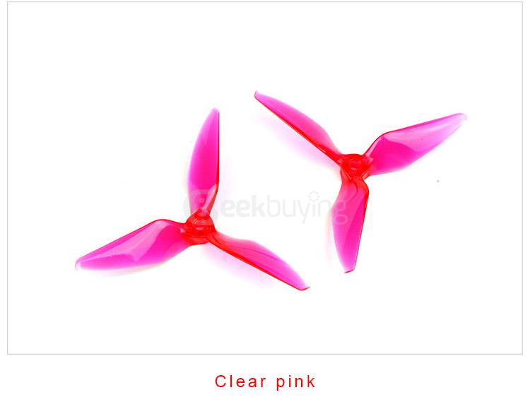 10 Pairs Kingkong 5051 5x5.1 Inch 3-Blade Single Color CW CCW Propeller for Racing Quadcopter - Yellow