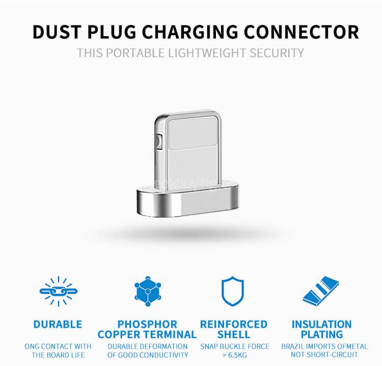 POFAN P11 Data Transmission 8Pin Lightning Magetic Transmission Charging Line Cable Data Line - Silver