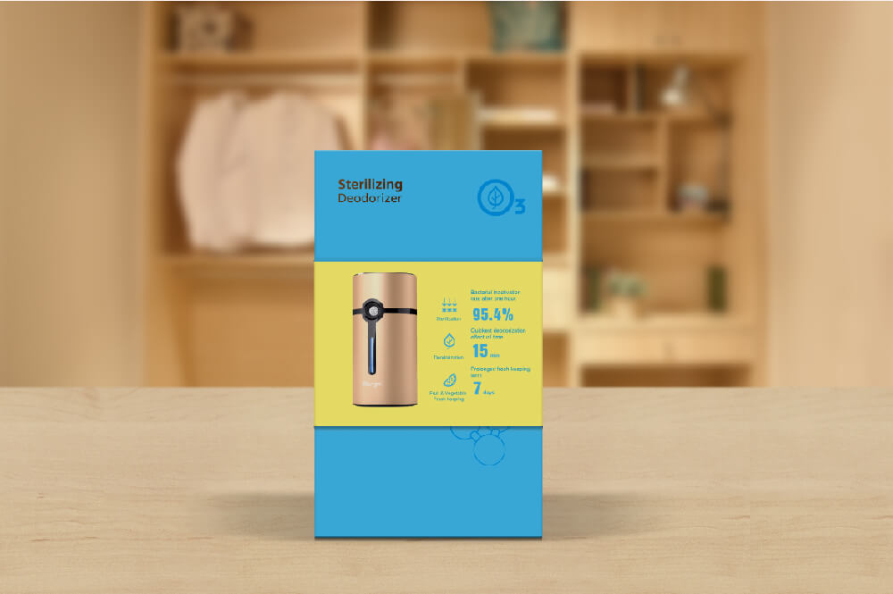 atongm KT-6830 Mini USB Sterilizing Deodorizer Live-ozone Refrigerator Air Purifier Cabinet Freshener - Rose Gold