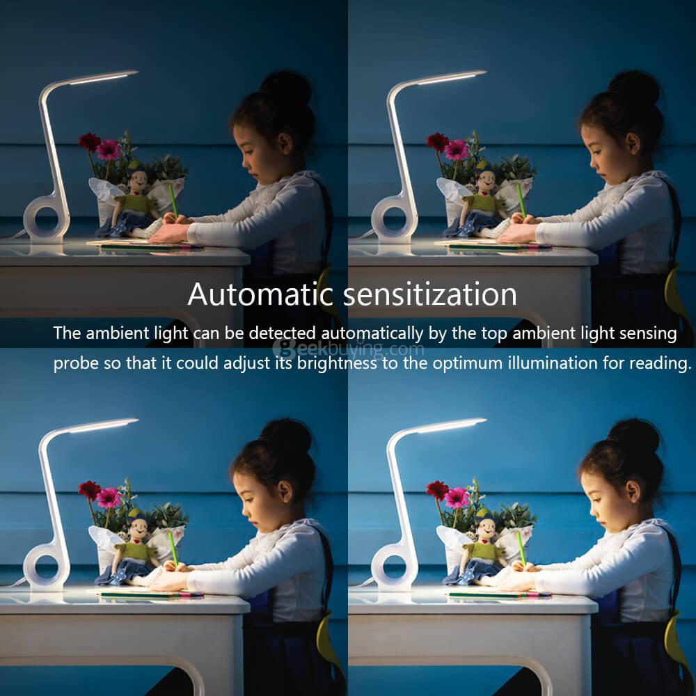 TOVIN T01-20 Smart LED Desk Lamp Eye Protection Auto Adjust Brightness Sitting Posture Correct Auto Timing Touch Control Night Light for Children - White