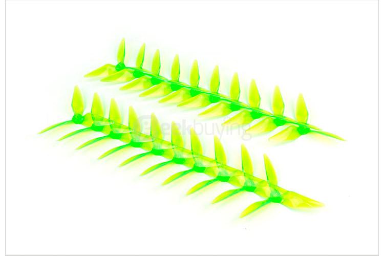 10 Pairs Kingkong 5051 5x5.1 Inch 3-Blade Single Color CW CCW Propeller for Racing Quadcopter - Yellow