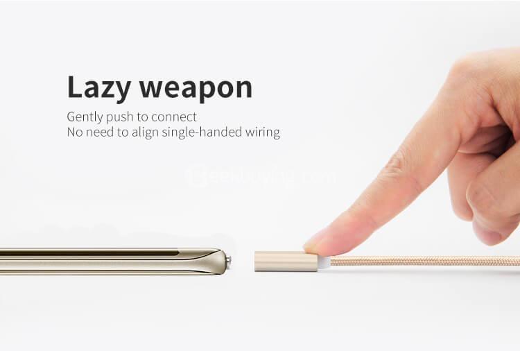 POFAN P11 Data Transmission Micro USB Magetic Transmission Charging Line Cable Data Line - Rose Gold