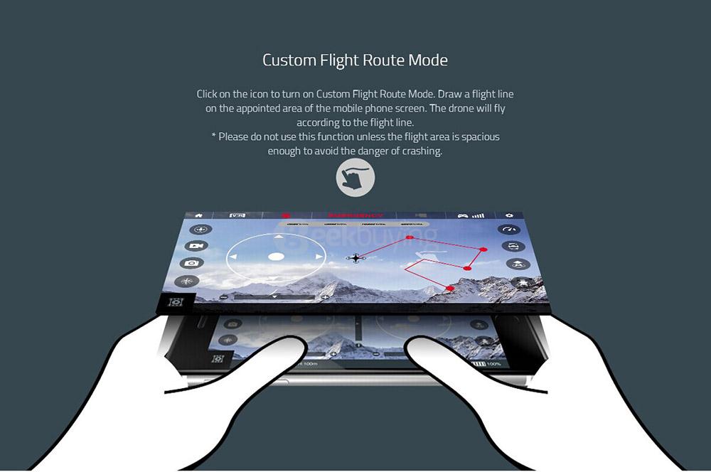 UDI R/C U29W WIFI FPV Foldable Arm with HD 720P Wide-angle Camera Altitude Hold Mode RC Quadcopter - White