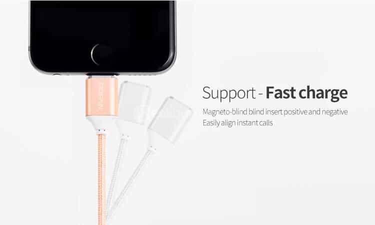 POFAN P11 Data Transmission 8Pin Lightning Magetic Transmission Charging Line Cable Data Line - Silver