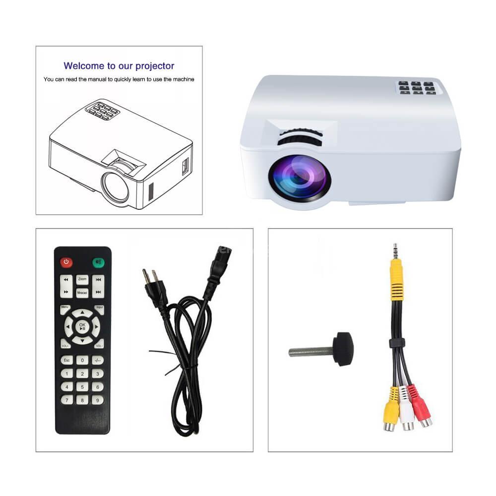 EJIALE A8 150 Lumens 1080P Smart Projector EU Plug - White