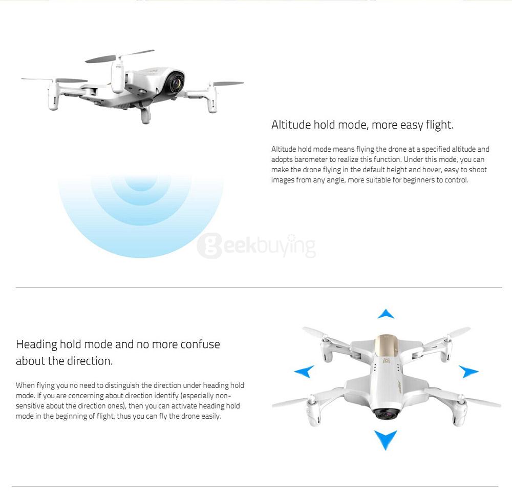 UDI R/C U29W WIFI FPV Foldable Arm with HD 720P Wide-angle Camera Altitude Hold Mode RC Quadcopter - White