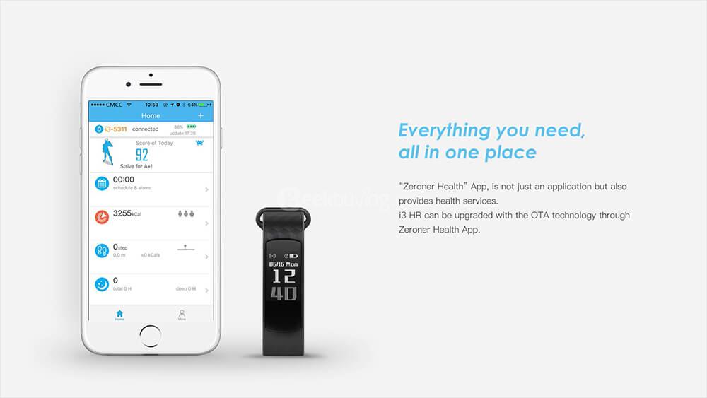 Makibes i3 HR Smart Bracelet IP67 Water Resistant Pedometer Call Reminder Heart Rate Mnitor Bluetooth Comaptible with iOS Android - Purple