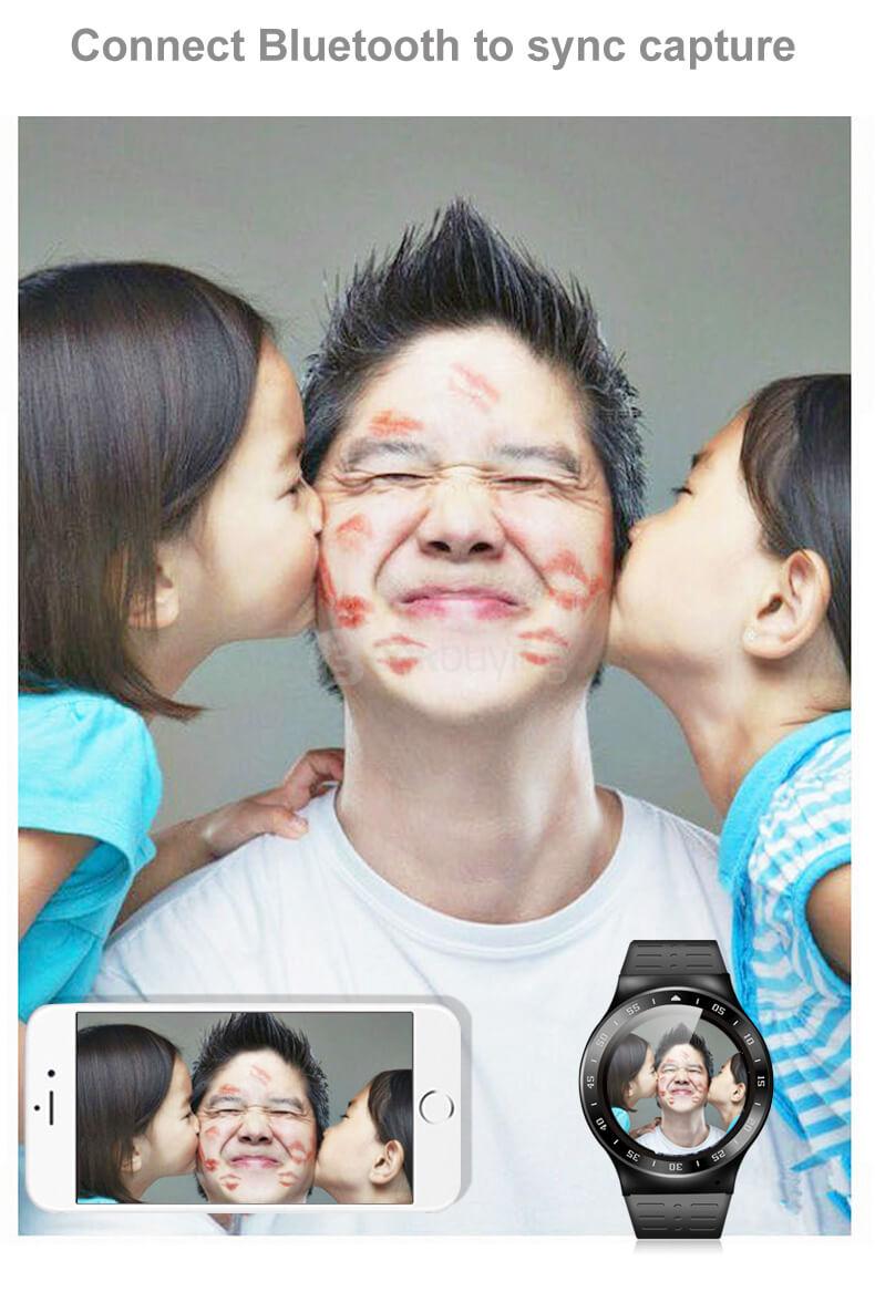 ZGPAX S99A 3G Smart Watch Phone Android 5.1 MTK6580 8GB ROM GPS WIFI Bluetooth 5.0MP Camera Compatible With Android iOS - Black