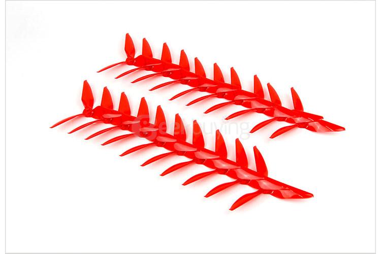 10 Pairs Kingkong 5051 5x5.1 Inch 3-Blade Single Color CW CCW Propeller for Racing Quadcopter - Yellow