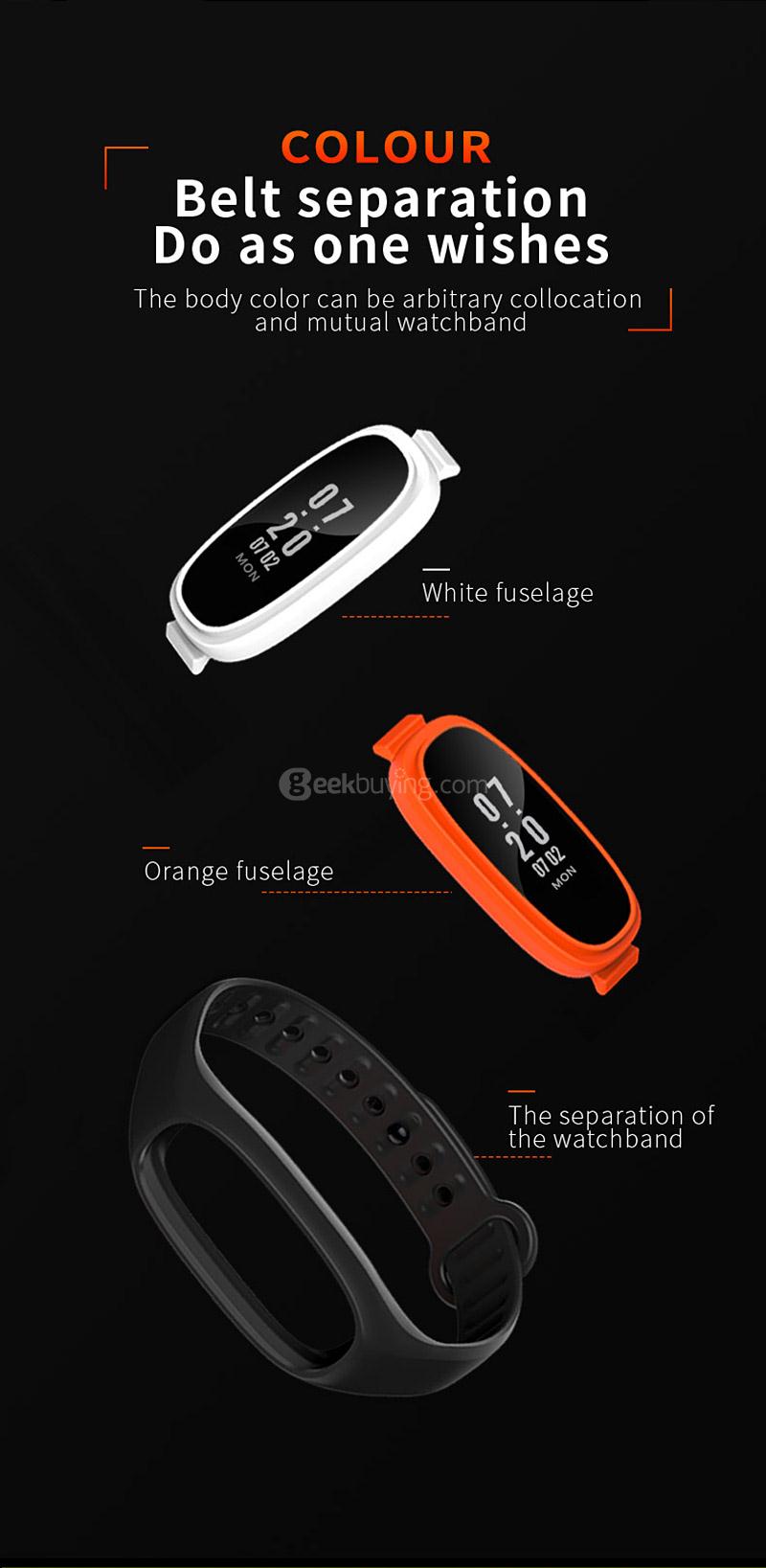 DB01 Smart Bracelet IP68 Waterproof Pedometer Blood Pressure Call Reminder Bluetooth Sports Compatible with Androis iOS - Blue