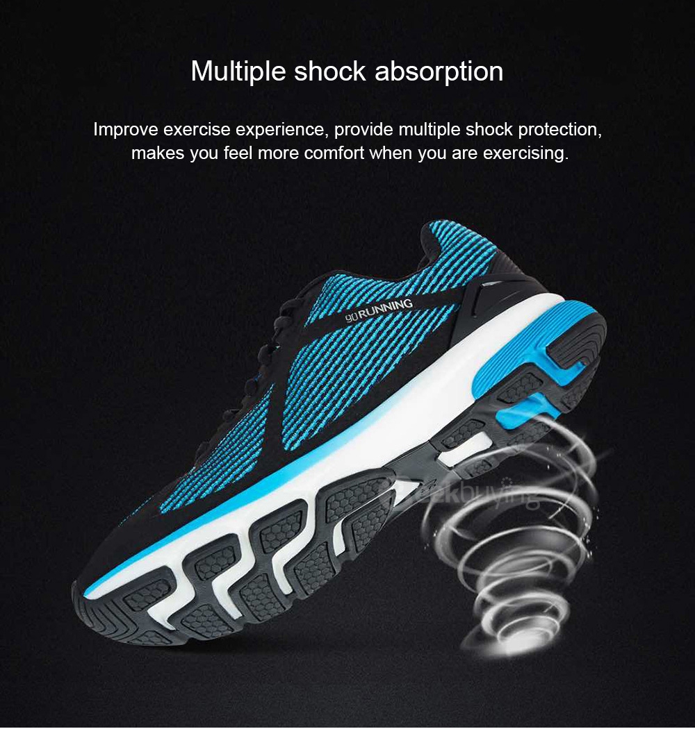Xiaomi Mi 90 Minutes Ultra Smart Lightweight Running Shoes With Intel Curie Chip for Men - Black /Size 42
