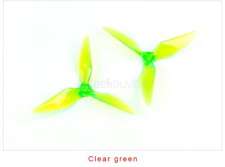 10 Pairs Kingkong 5051 5x5.1 Inch 3-Blade Single Color CW CCW Propeller for Racing Quadcopter - Yellow