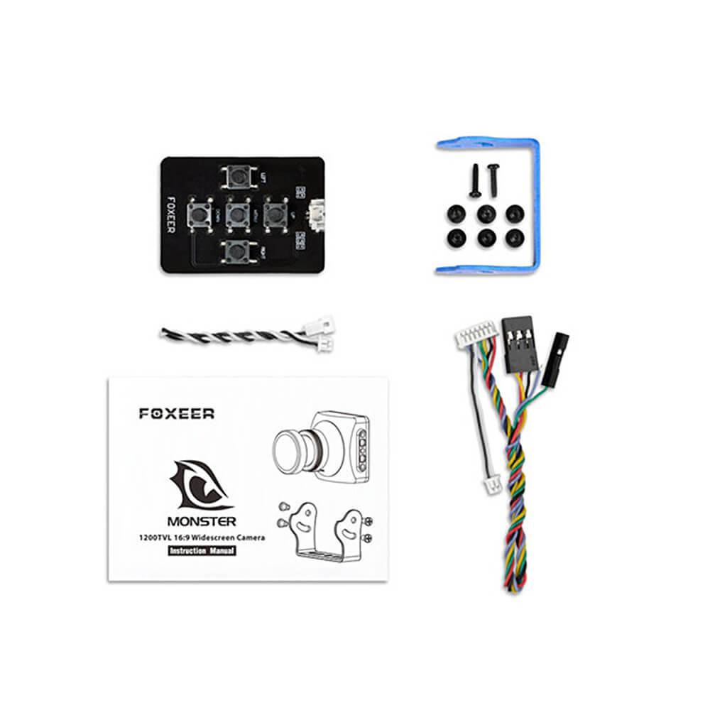 FOXEER Arrow V3 2.5mm 600TVL HAD II CCD IR Block Mini FPV Camera Built-in OSD MIC PAL - Black