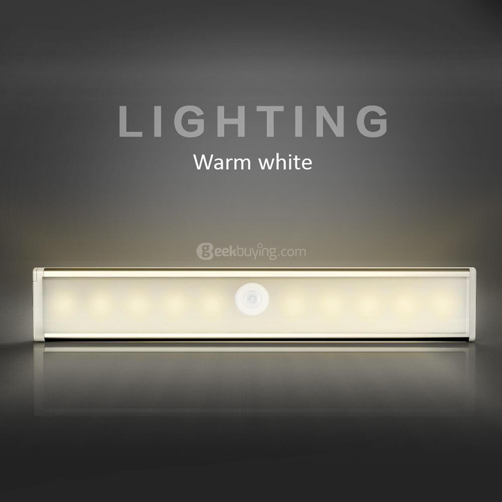L802 Motion Sensor LED Night Light Battery Operated - White