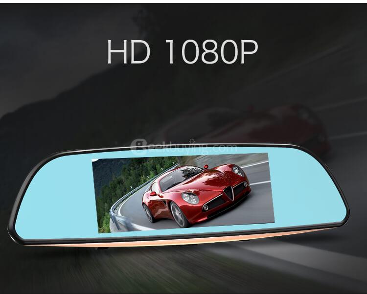 CARSUITE T7 Smart Android Car Rearview Mirror Camera FHD 1080P GPS - Black